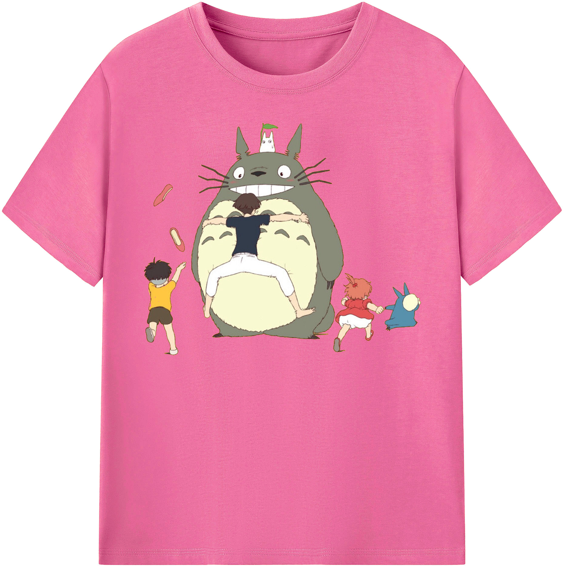（画像用） となりのトトロ 草壁メイ 草壁サツキ My Neighbor Totoro Satsuki Kusakabe Mei Kusakabe レディースカジュアルプリントTシャツ（綿100％）